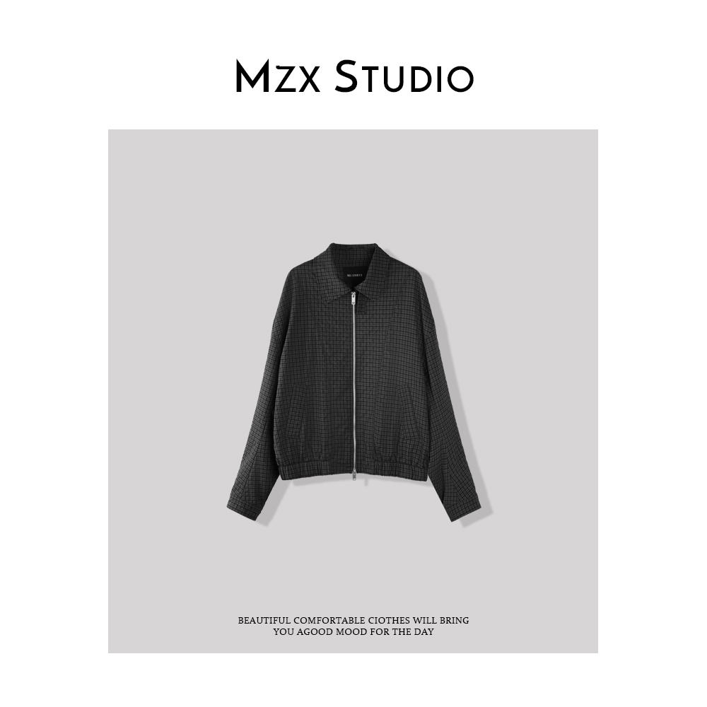 MZX 春季大版型复古格子外套WT6950-W