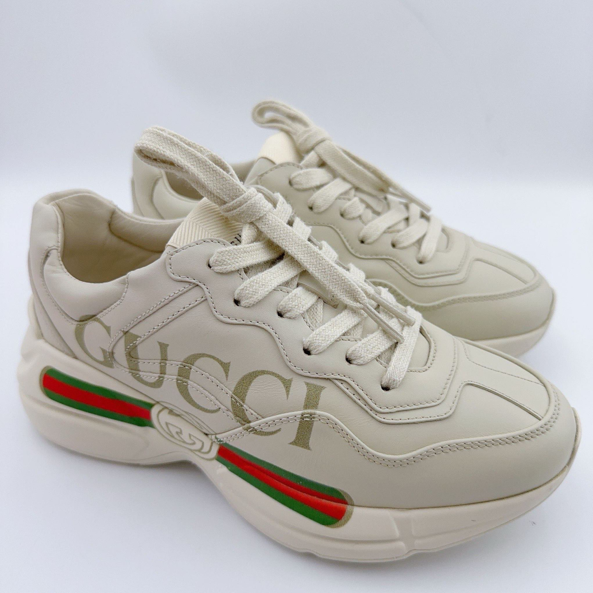 99新 GUCCI/古驰 36码/腰带老爹鞋/01341