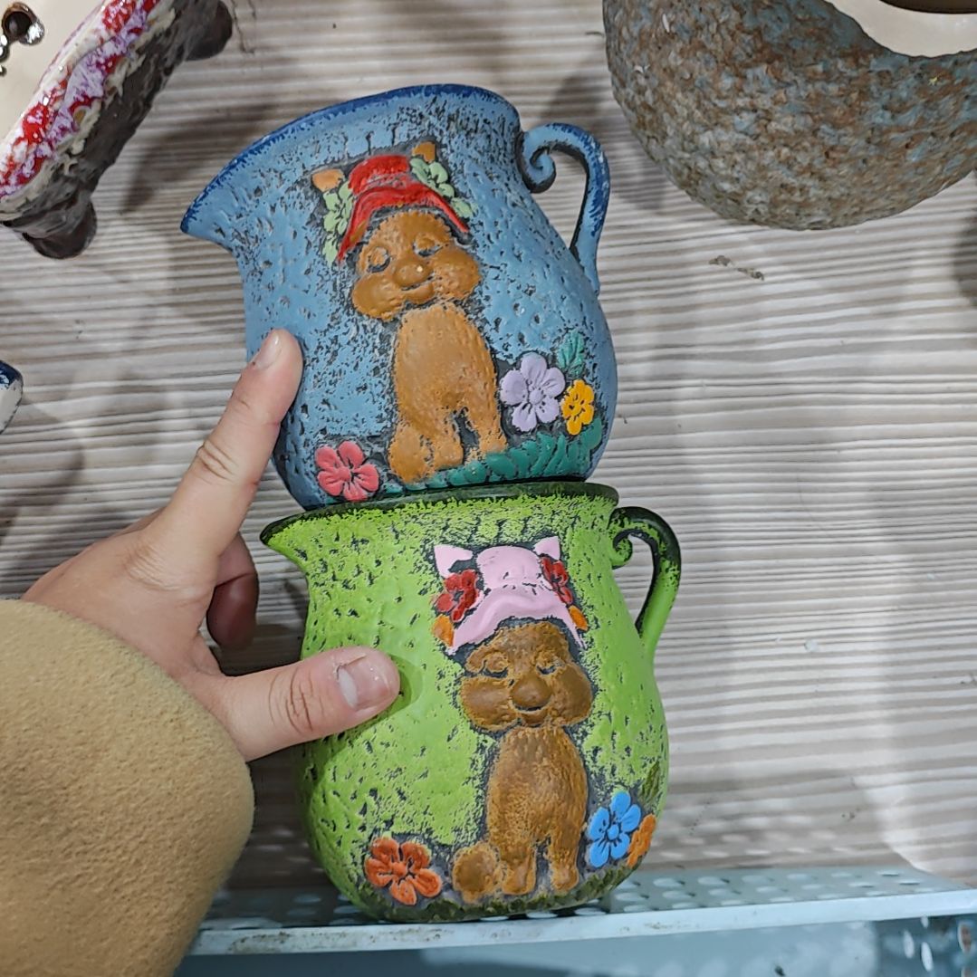 红陶吸水透气的白陶花盆凑满12发货