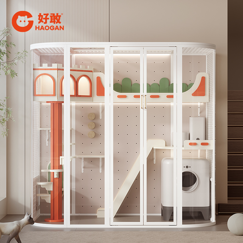 猫城堡大型猫别墅全景玻璃猫房豪华猫屋家用室内猫笼子定制猫窝舍