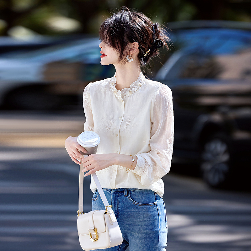 时尚气质长袖衬衫SXCS25033