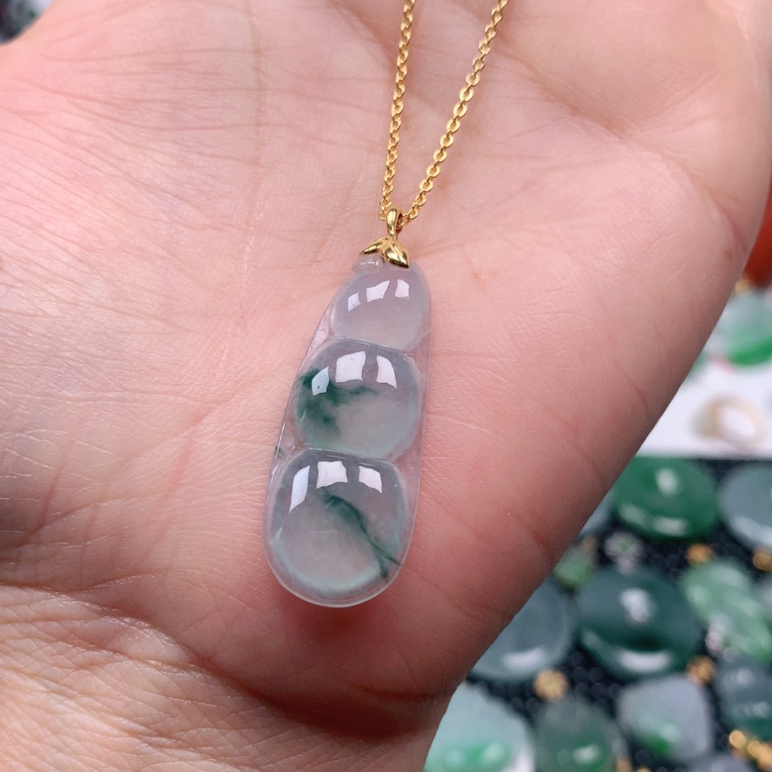 【闪购商品】翡翠吊坠(不含链)18K金镶嵌