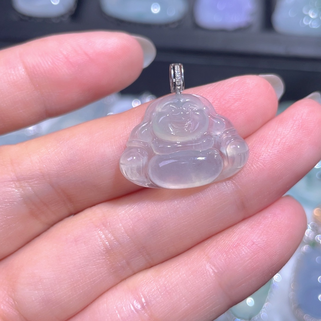 颈饰18K金镶嵌翡翠翡翠