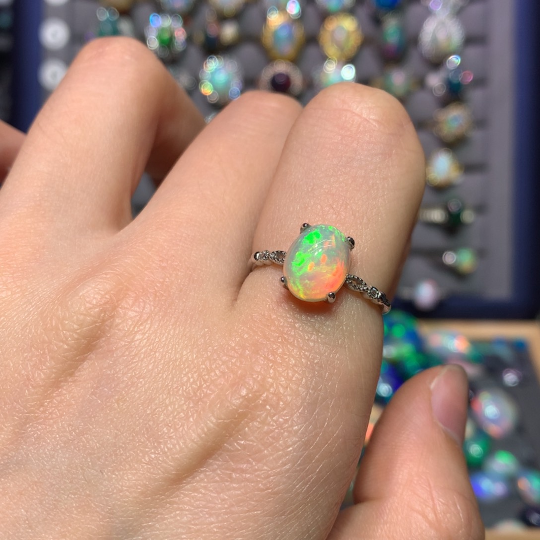 欧泊银S925镶嵌戒指款式