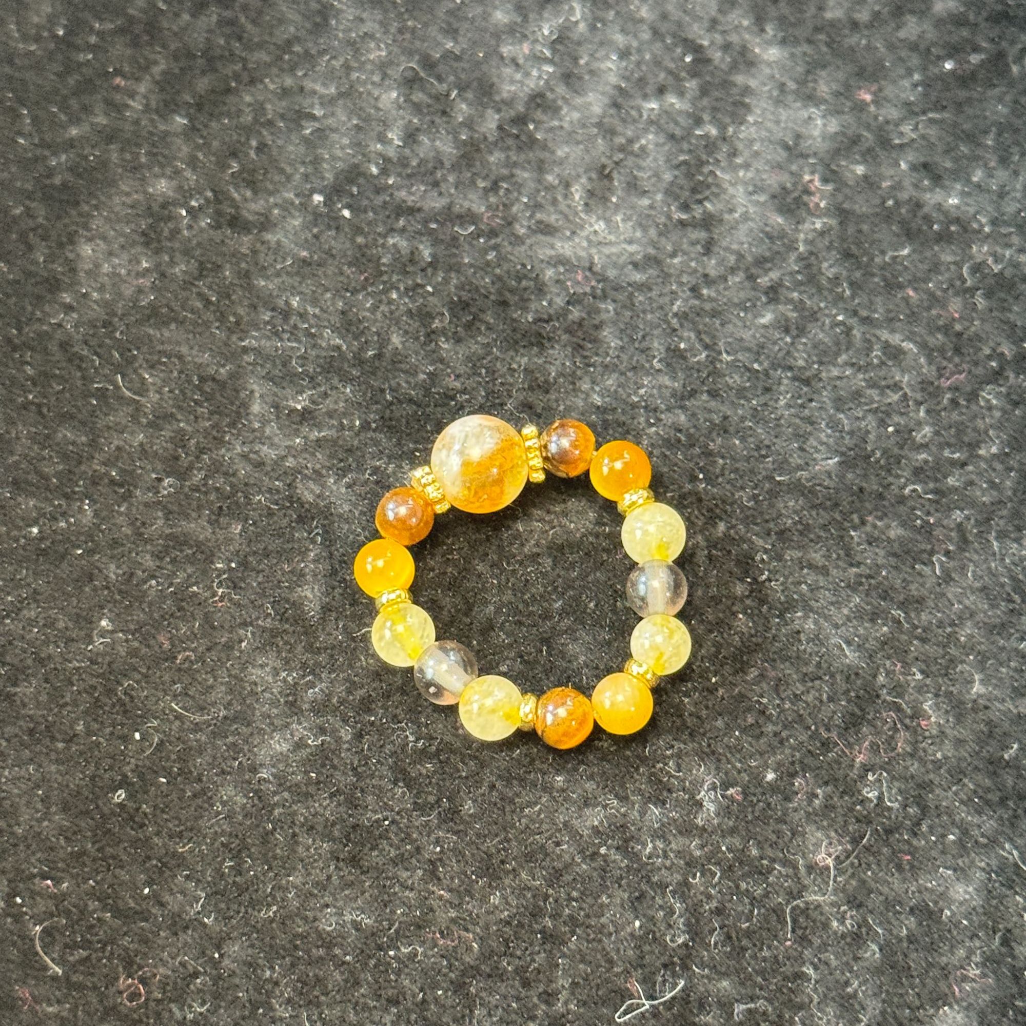 《聚富》·茶晶黄塔晶水晶戒指