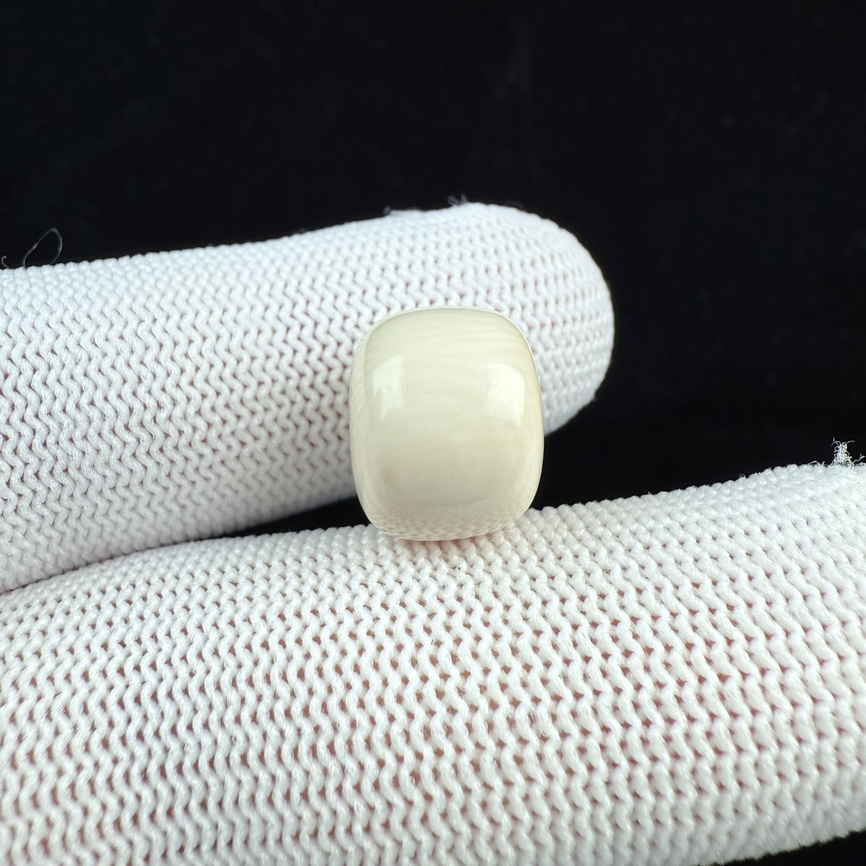 K3956天然猛犸牙墩子13.7*10mm一物一图 假一罚十