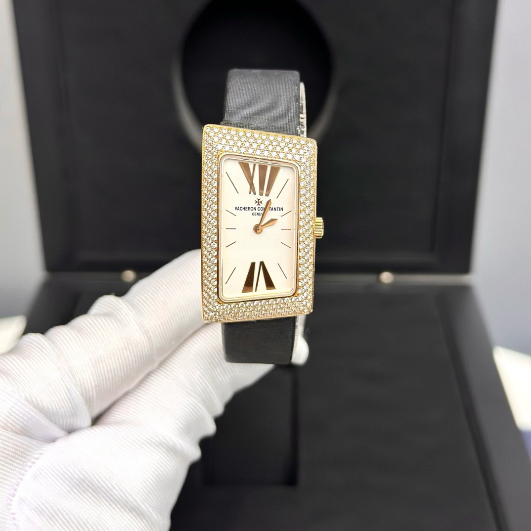 99新 Vacheron Constantin/江诗丹顿 25515 1972系列玫金原钻白盘