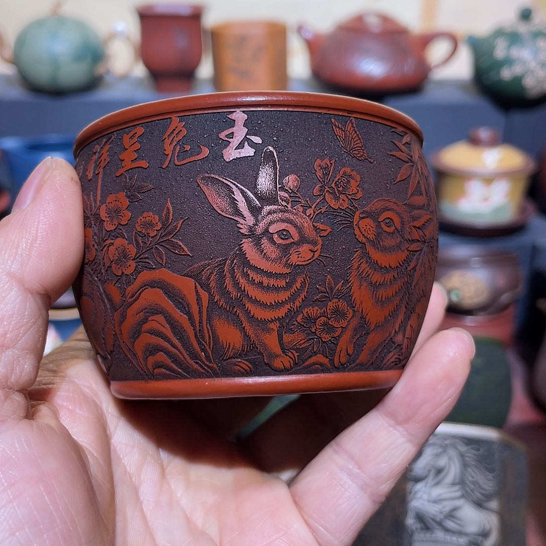 原矿紫砂手工主人杯