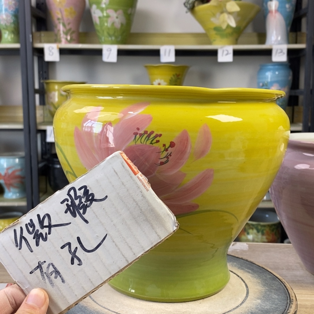 景德镇手工手绘陶瓷花盆