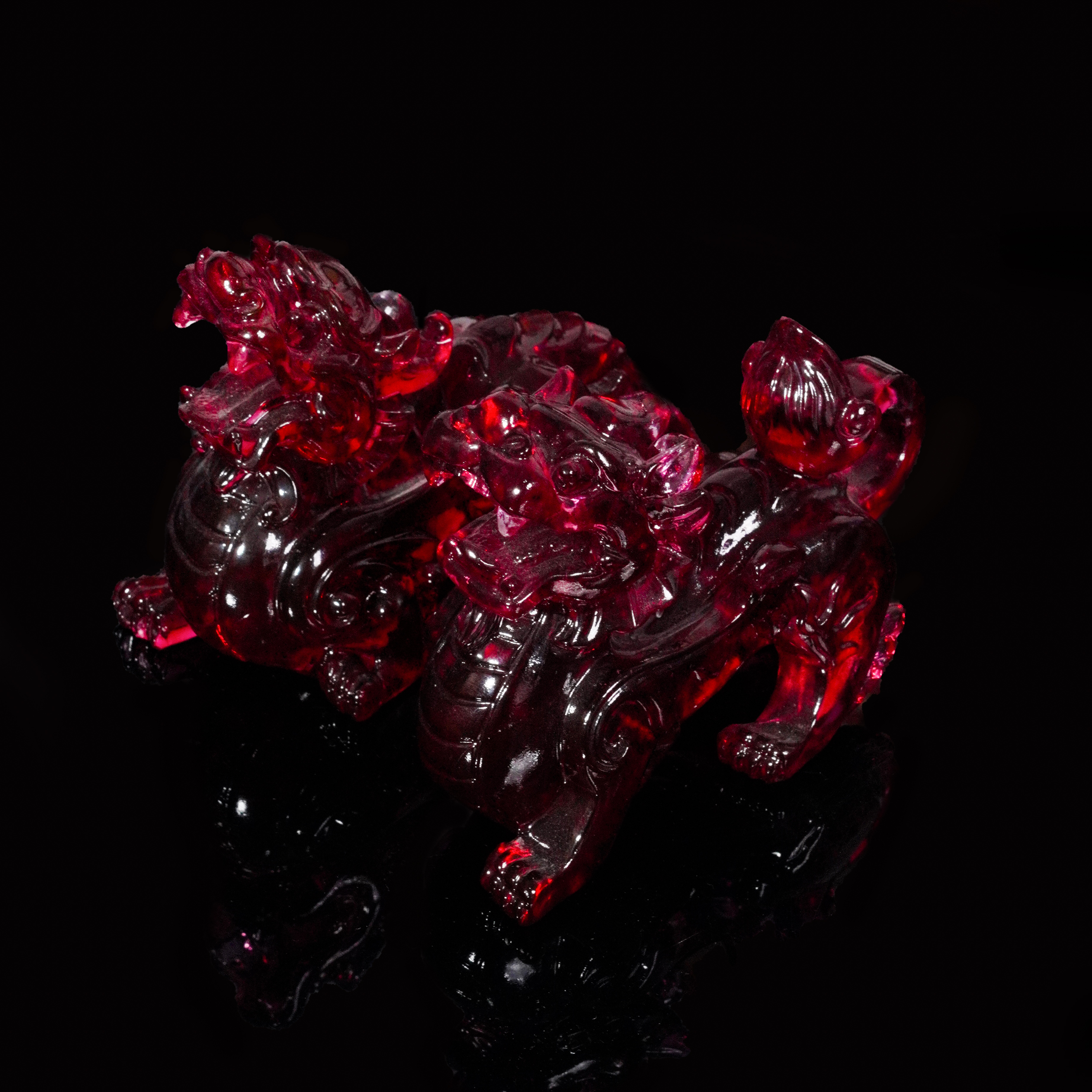  藏宝阁 ▎【2627赤马红羊紫起大势】天禄貔貅摆件702959