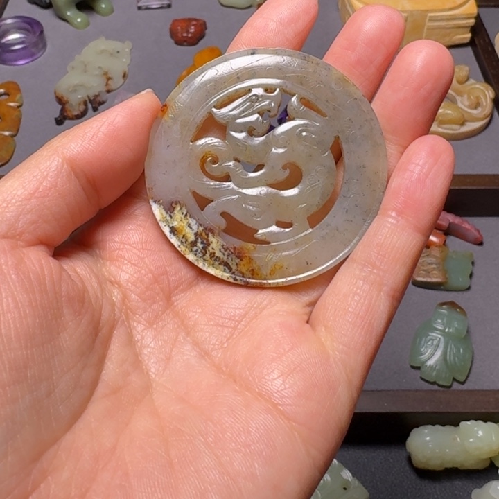 和田玉（糖玉）挂件未镶嵌白****悠