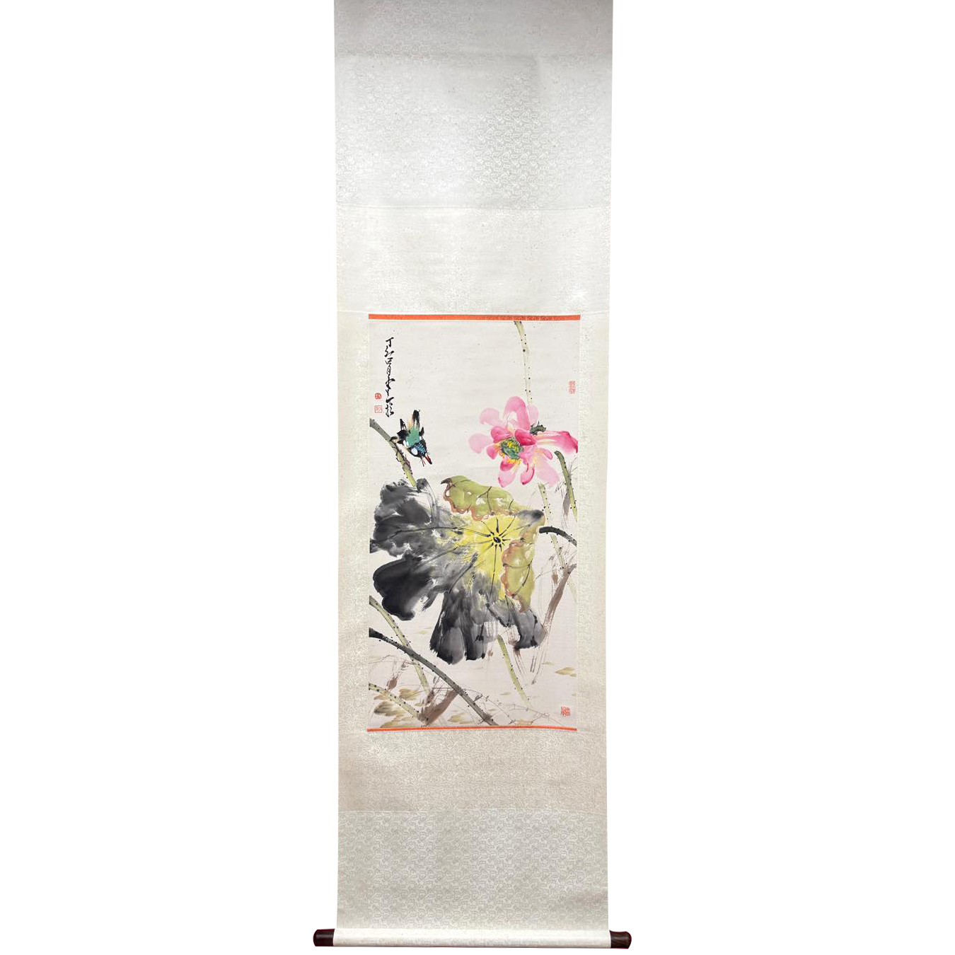 lot16 赵少昂 【翠鸟戏荷】 100*50cm  4.5平方尺  立轴