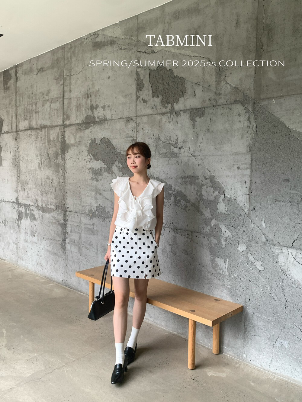 19801+19661 上衣均码 衬衣波点两件套