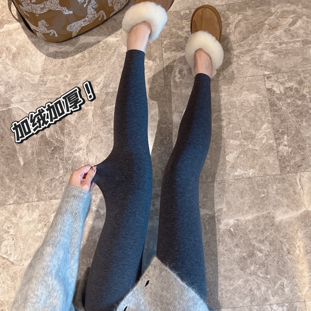 【平纹加绒】高腰棉芭比裤显瘦百搭精梳棉打底裤可外穿紧身裤保暖