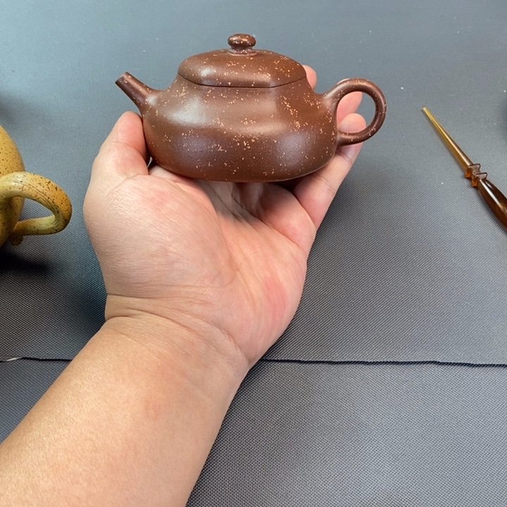 一***溜紫砂茶壶全手六方静乐