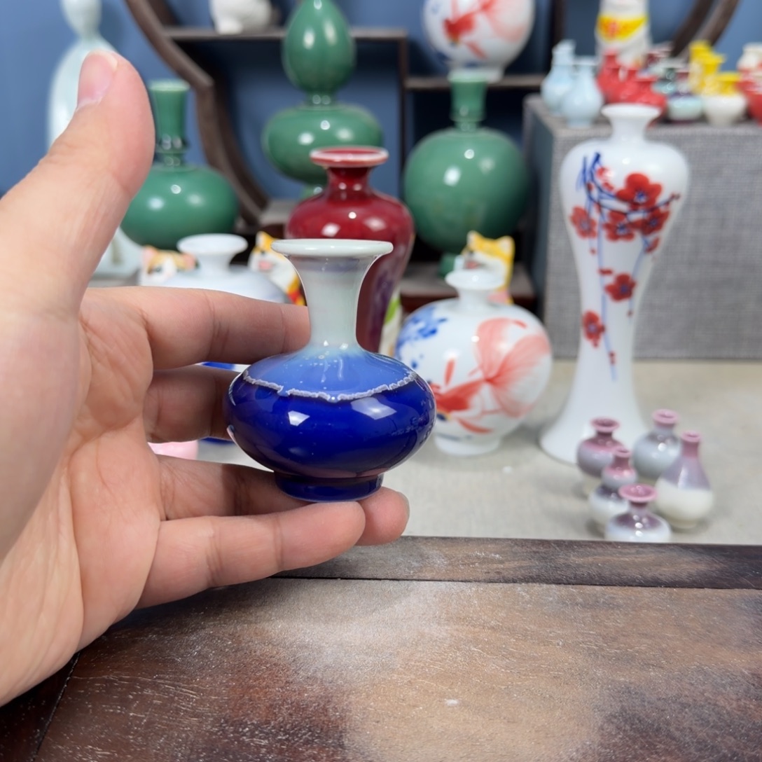 陶瓷手工小花器摆件