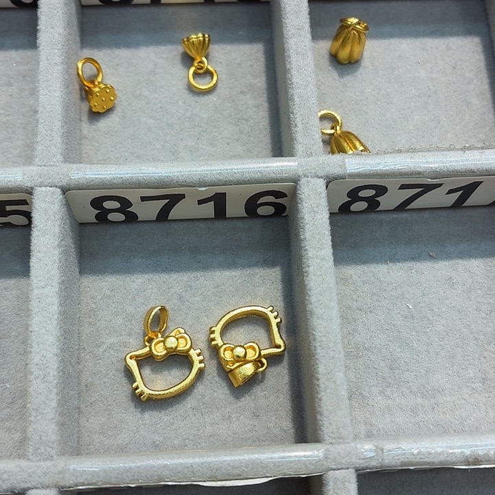 铜合金8716强保色发 2个壹笔壹吊坠