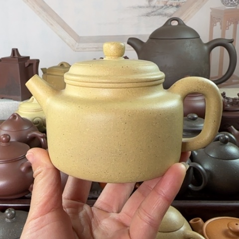 紫砂茶壶本绿泥料220cc