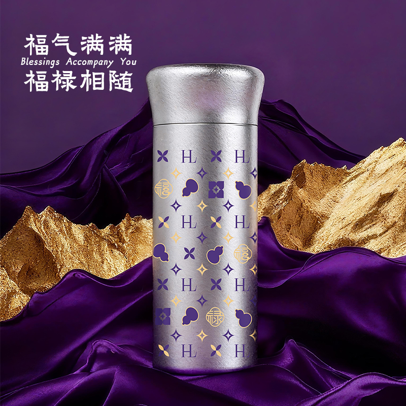 【纯钛材质】小茶日记福禄东方口袋钛杯男女生高颜值便携式水杯k