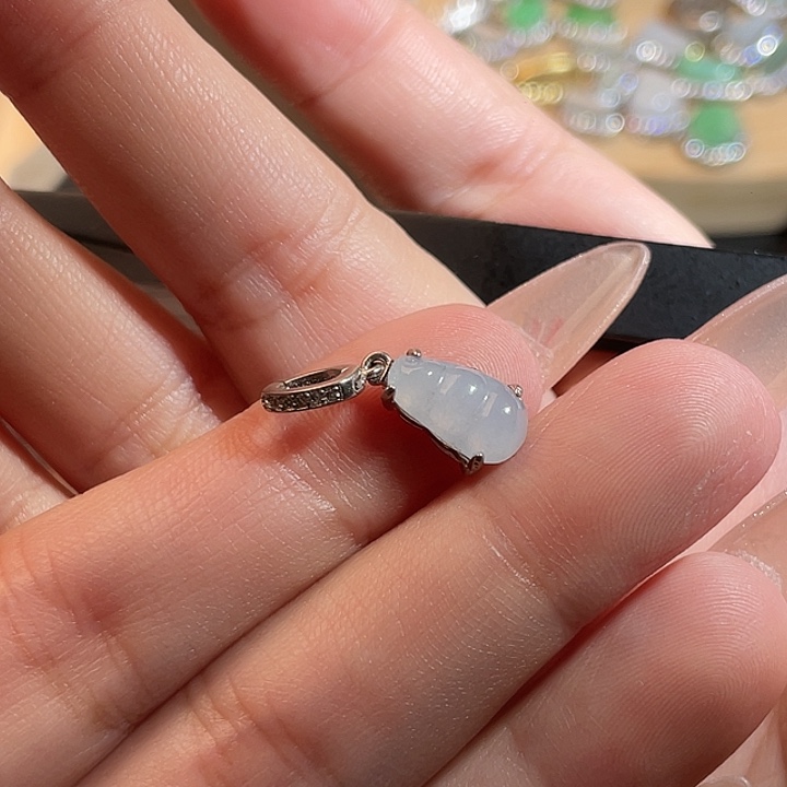 翡翠银S925镶嵌颈饰