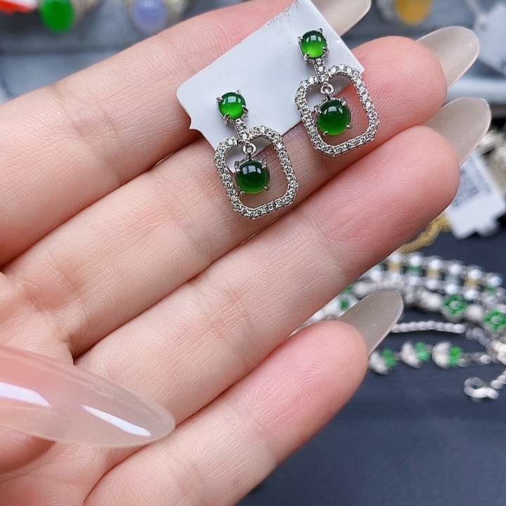 翡翠银S925镶嵌戒指