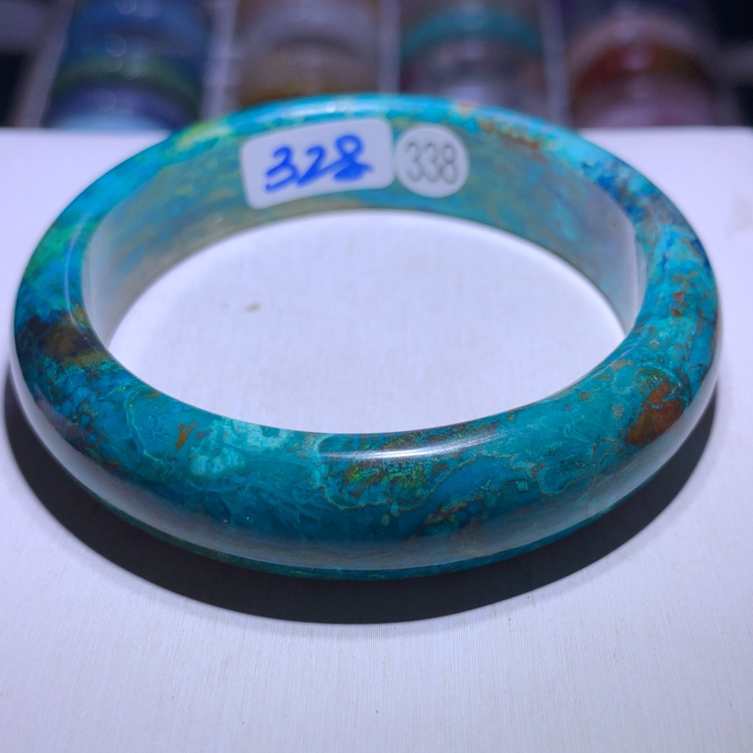 手镯水晶银S925镶嵌凤凰松61圈338