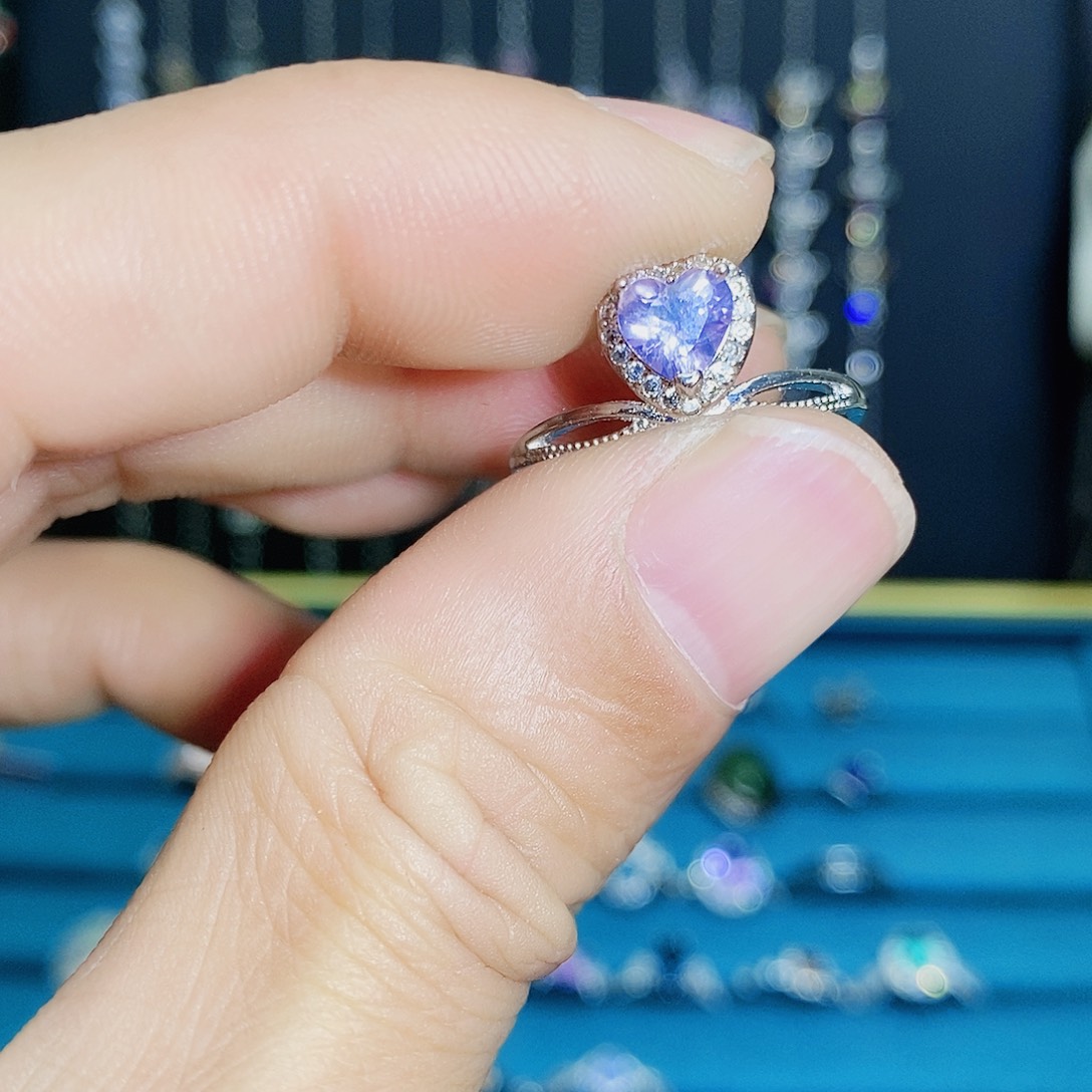 紫晶珠宝半成品银S925镶嵌