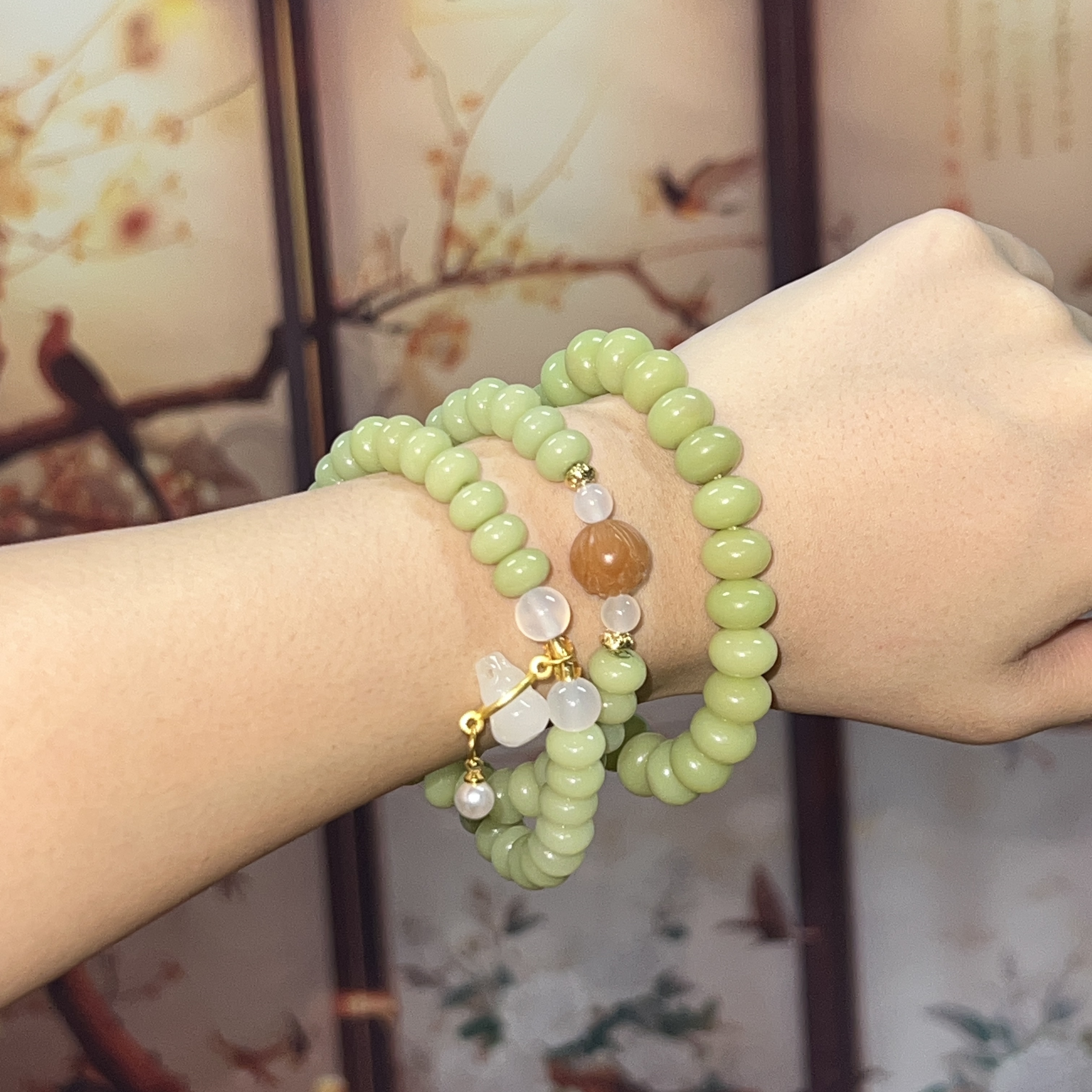 J0158 双圈菩提手串无礼盒