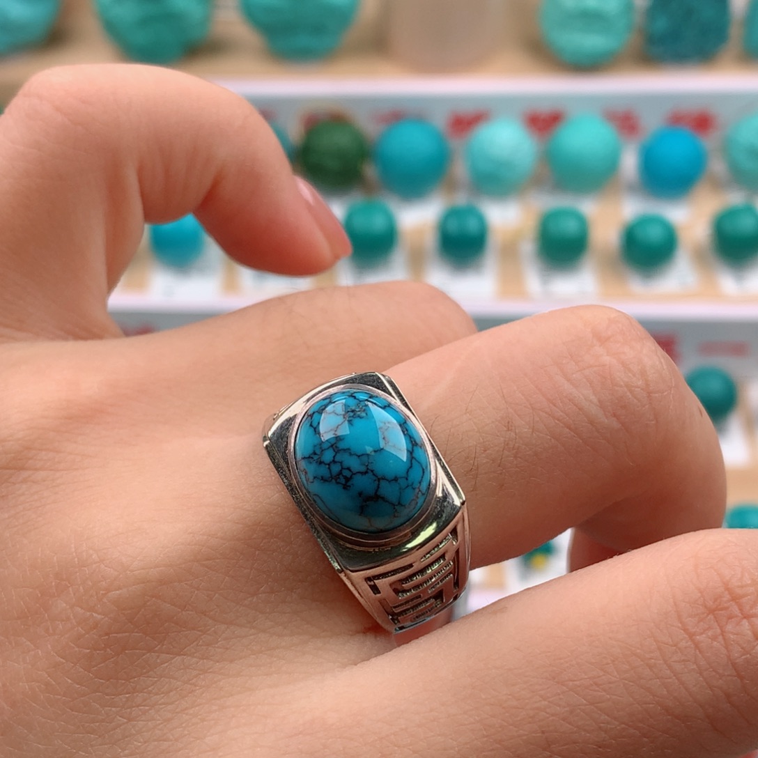 绿松石银S925镶嵌配饰