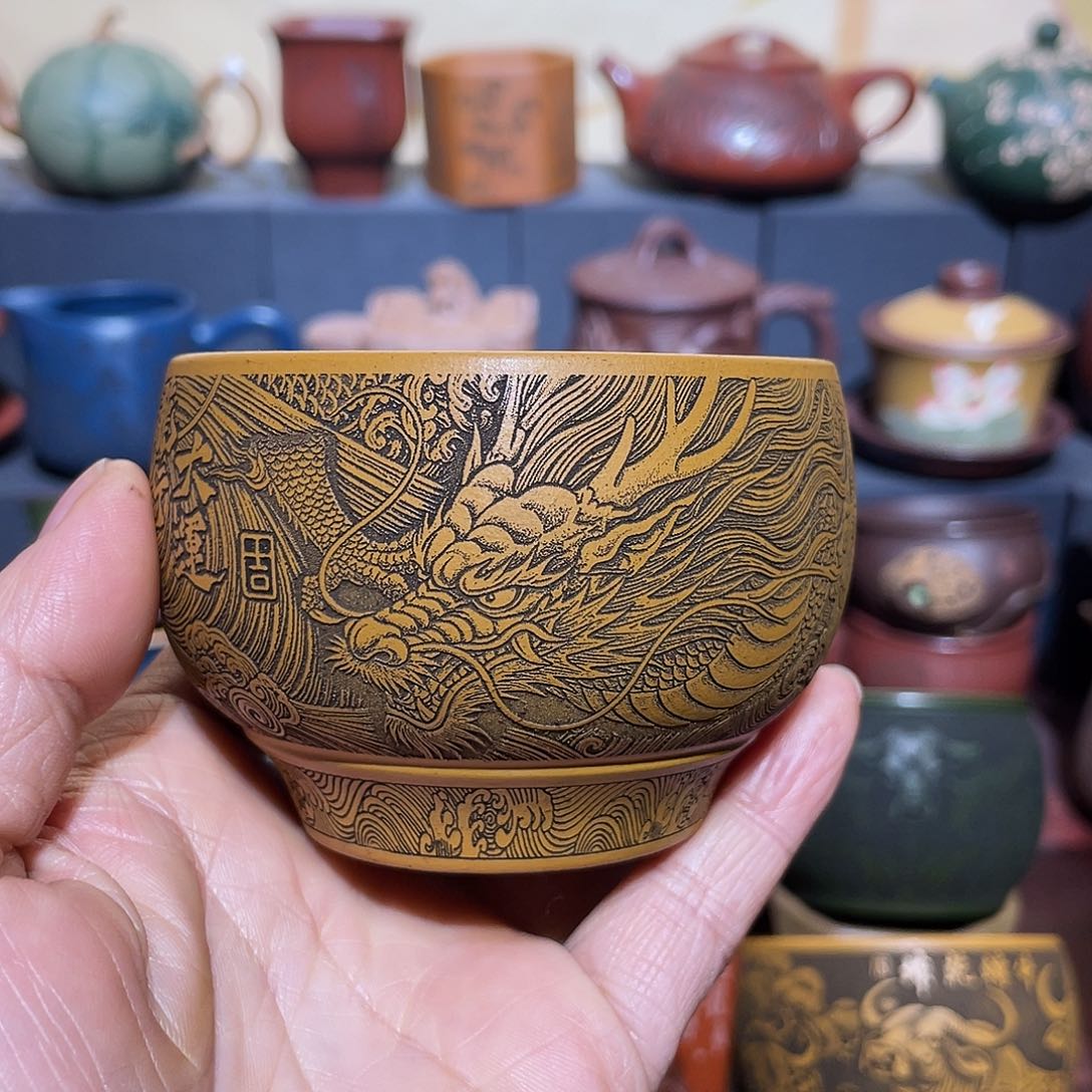 原矿紫砂手工主人杯