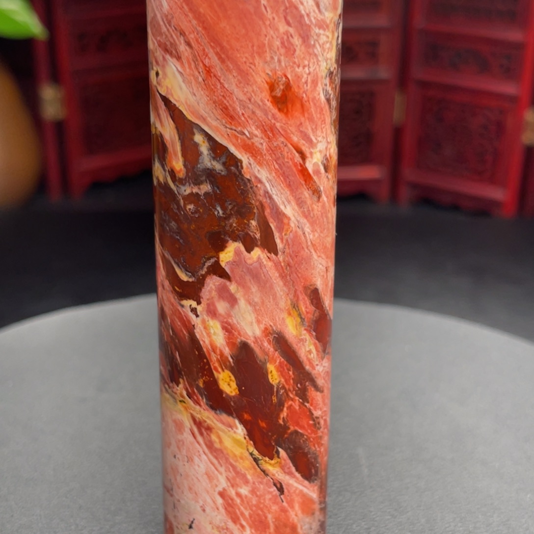 知***一田黄石昌化石手把件印章摆件