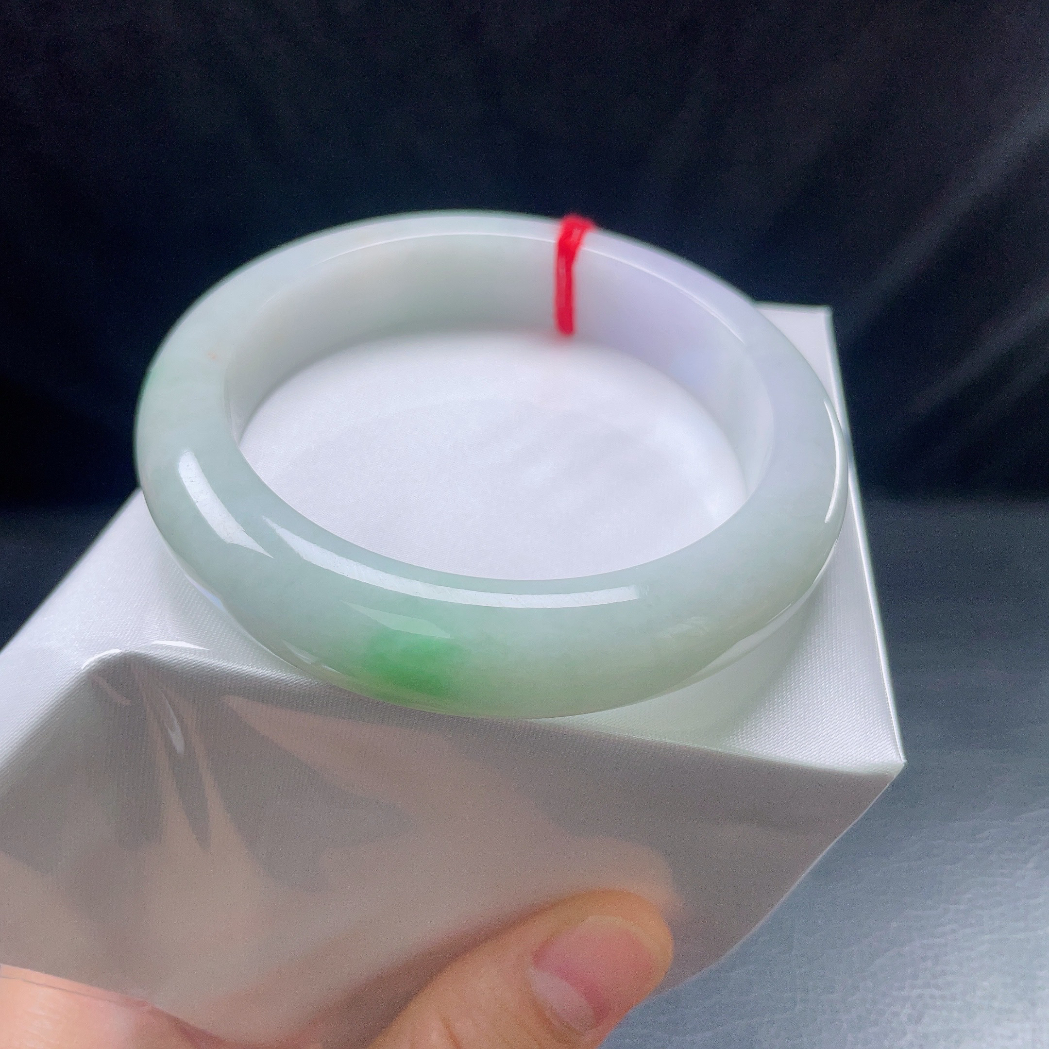 59圈糯底春彩宽边手镯 有纹