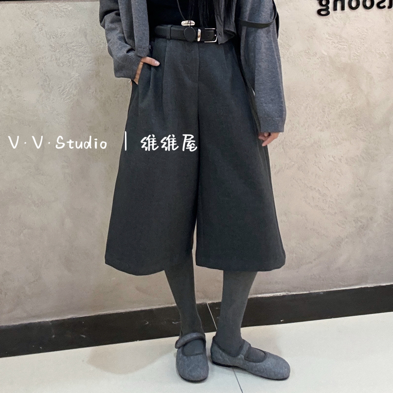 Wellsoong【西服阔腿七分裤w】