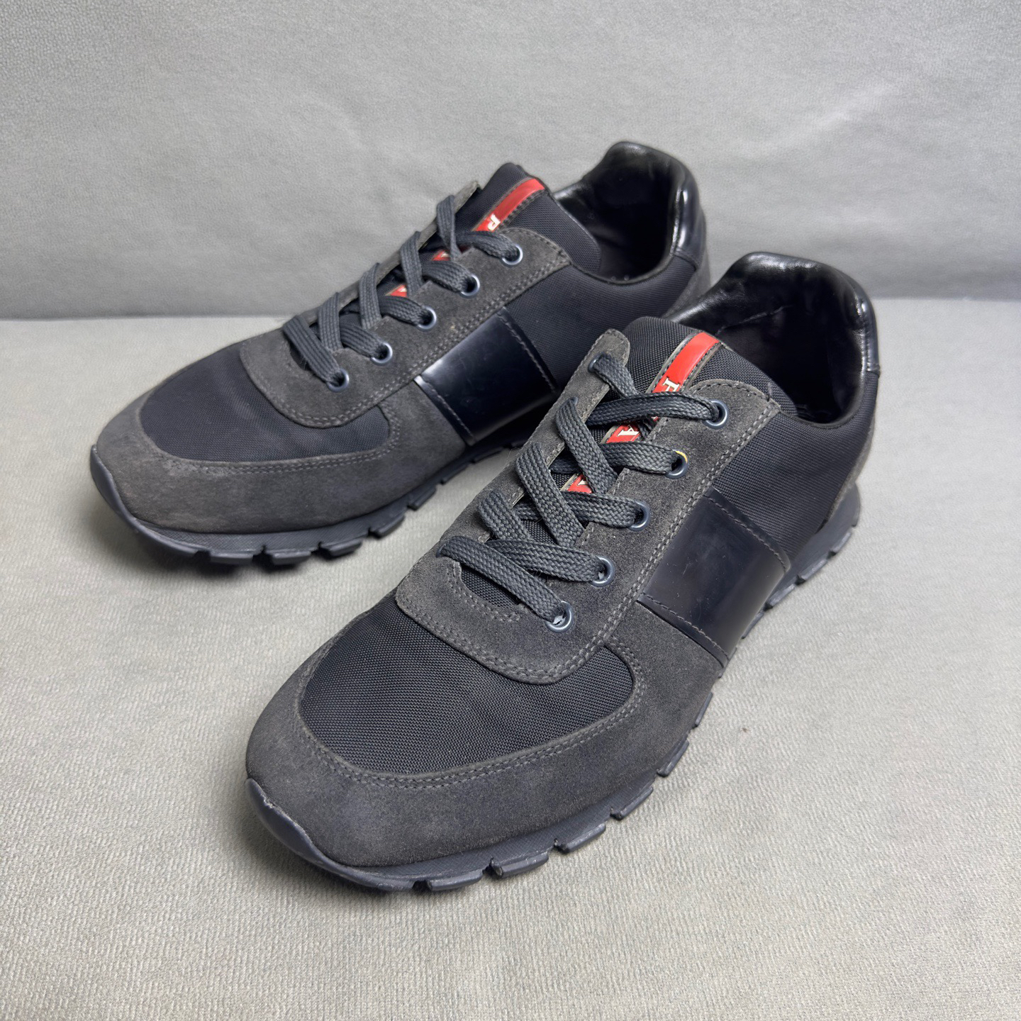 95新 Prada/普拉达 42.5码 prada普拉达logo运动鞋休闲鞋