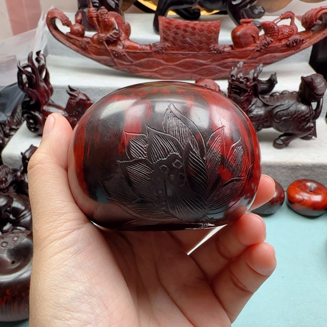 小叶紫檀把件C**K平安扣