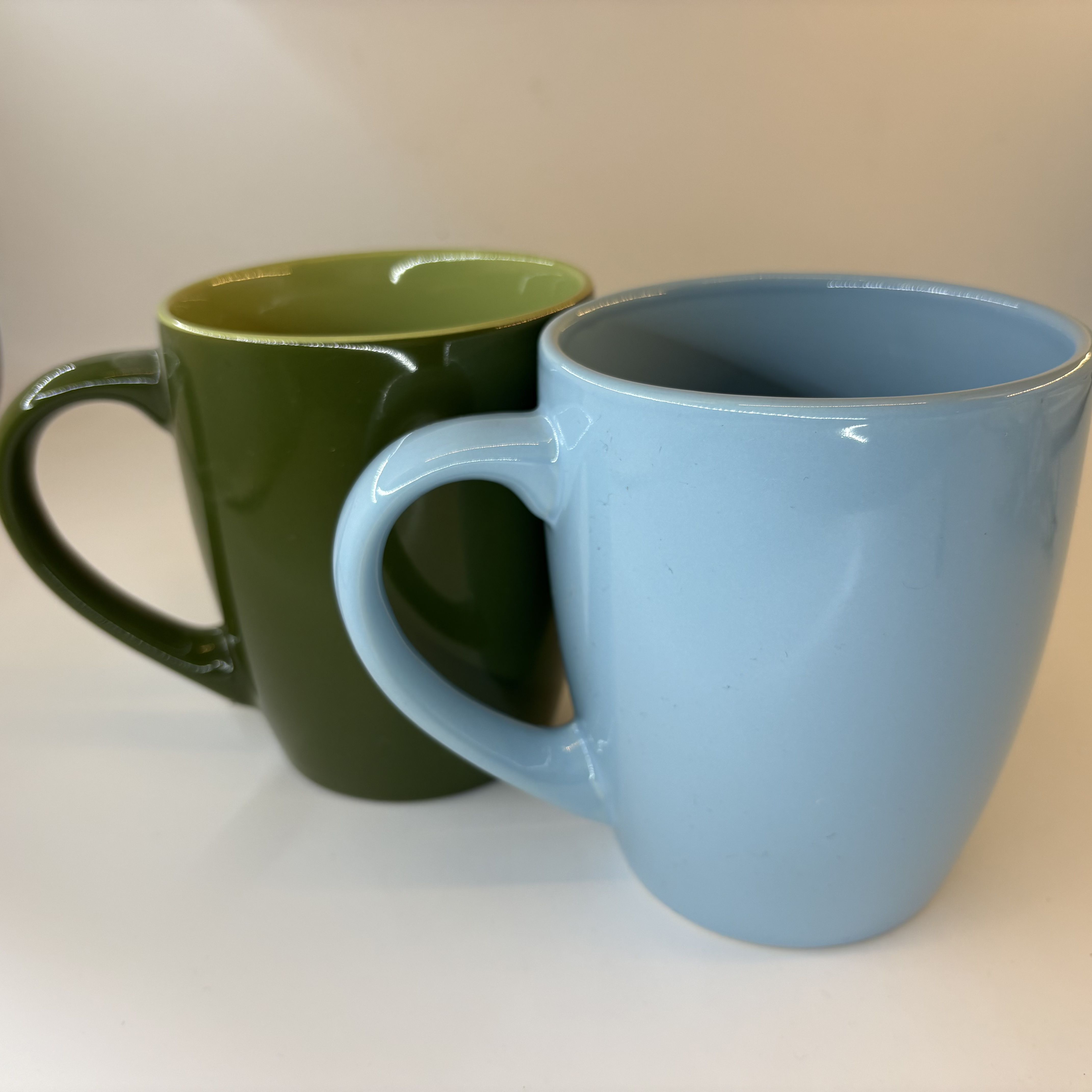 【森系中式】720ml超大号情侣茶杯餐杯瓷盘手柄款马克杯手工无盖款