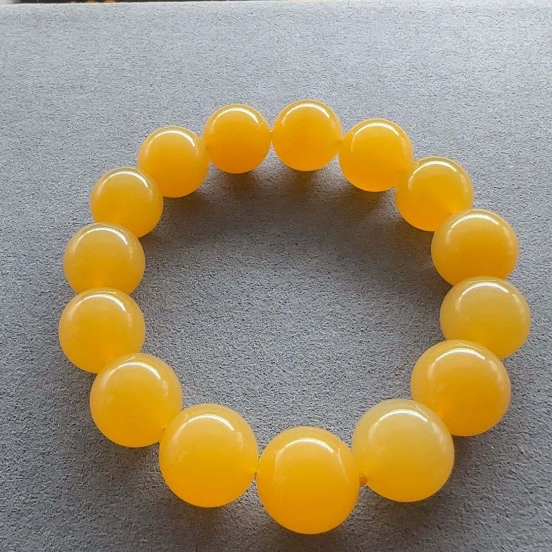 石英质玉（缅黄）手串未镶嵌