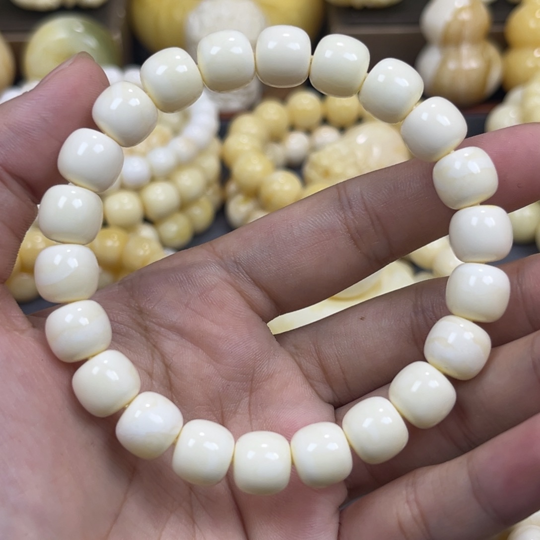 琥珀未镶嵌手串同料老邢手串10mm