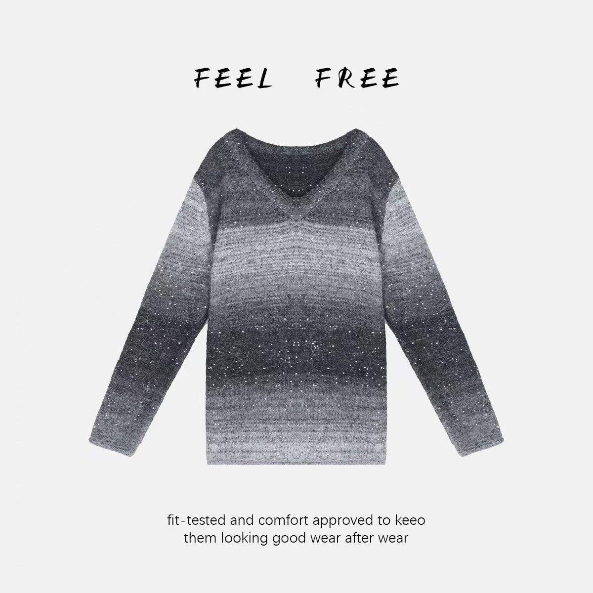 FEEL FREE-银河v领毛衣2025新款NEW
