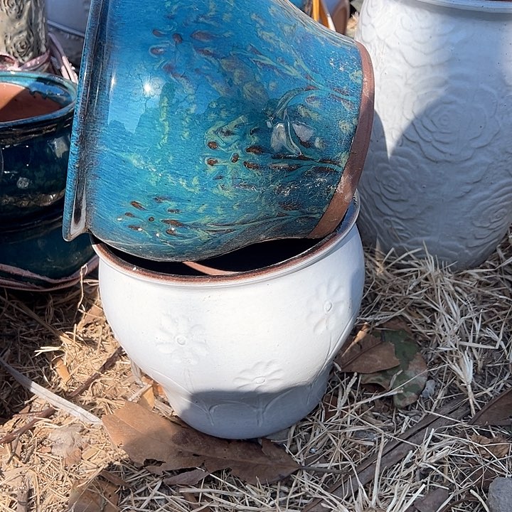 紫砂花盆高度21口20           