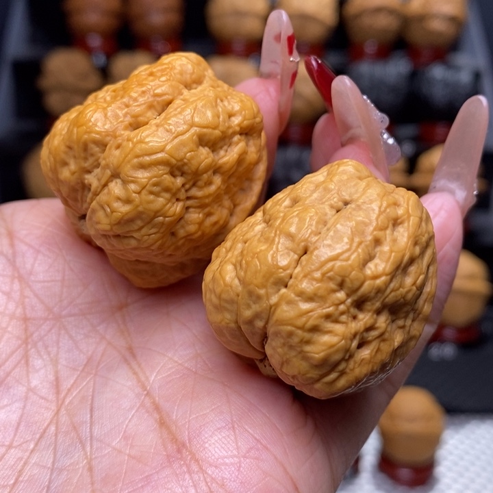 文玩核桃把件平头蟾24号