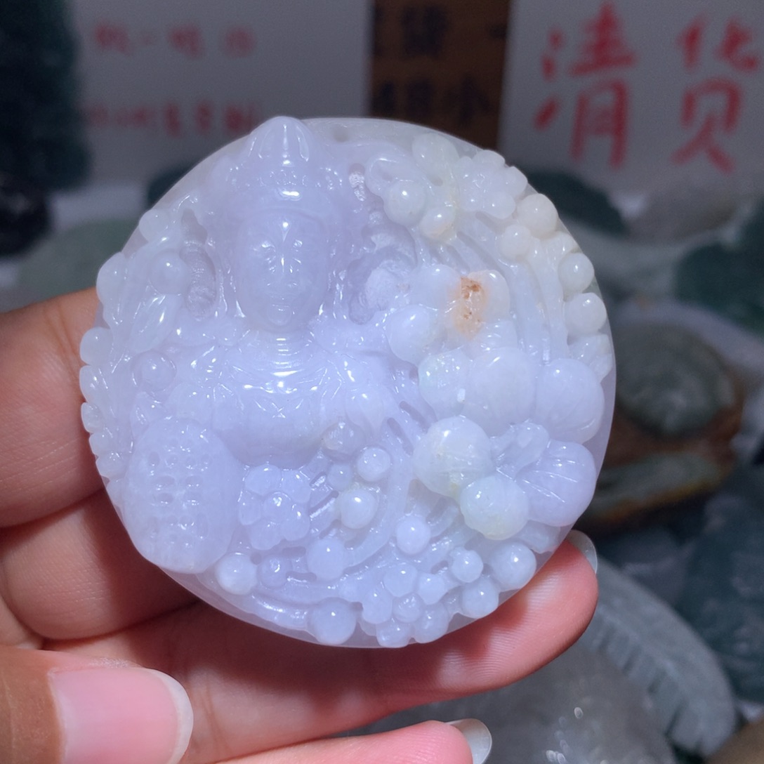 翡翠未镶嵌颈饰保真天然A货翡翠