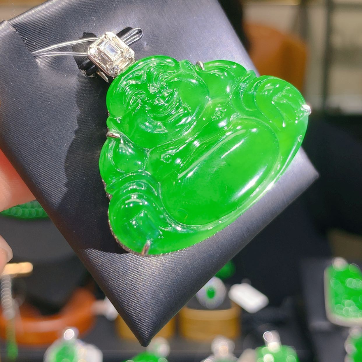 【闪购商品】翡翠颈饰银S925镶嵌6柒姐