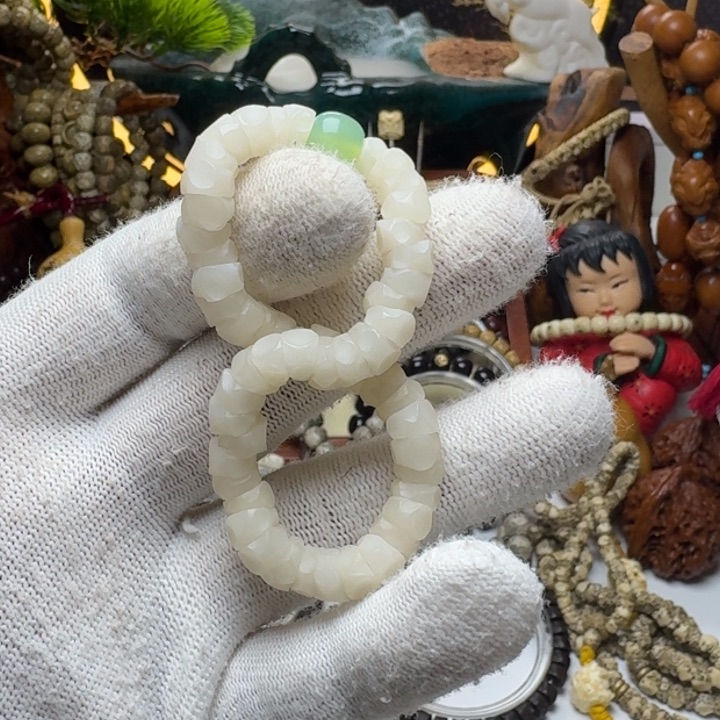 星月菩提手串9号车尺寸8菩提根玛尼墩单圈