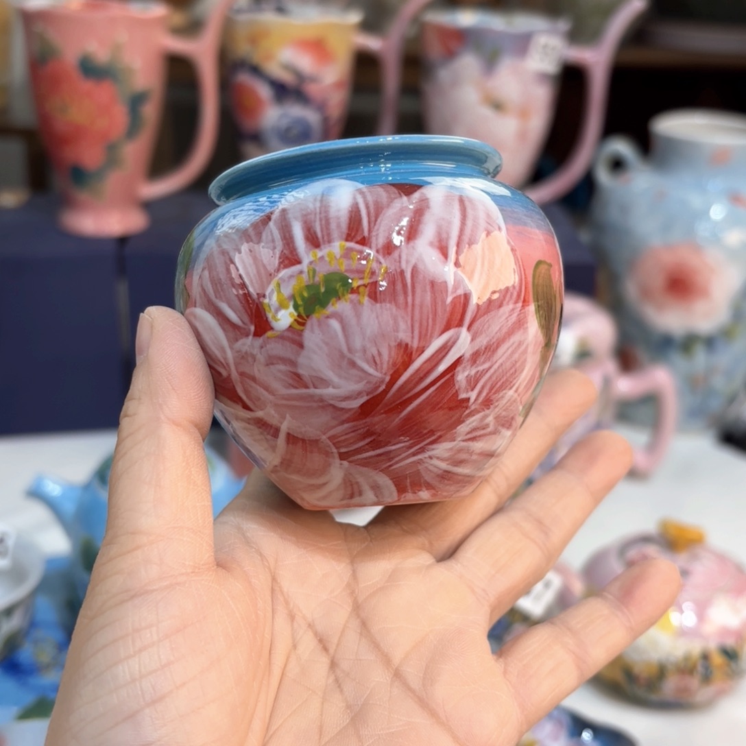 景德镇手绘高温釉下彩陶瓷茶具