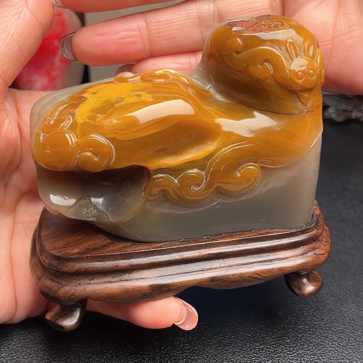 田黄石张*昌化田印章闲章把件摆件