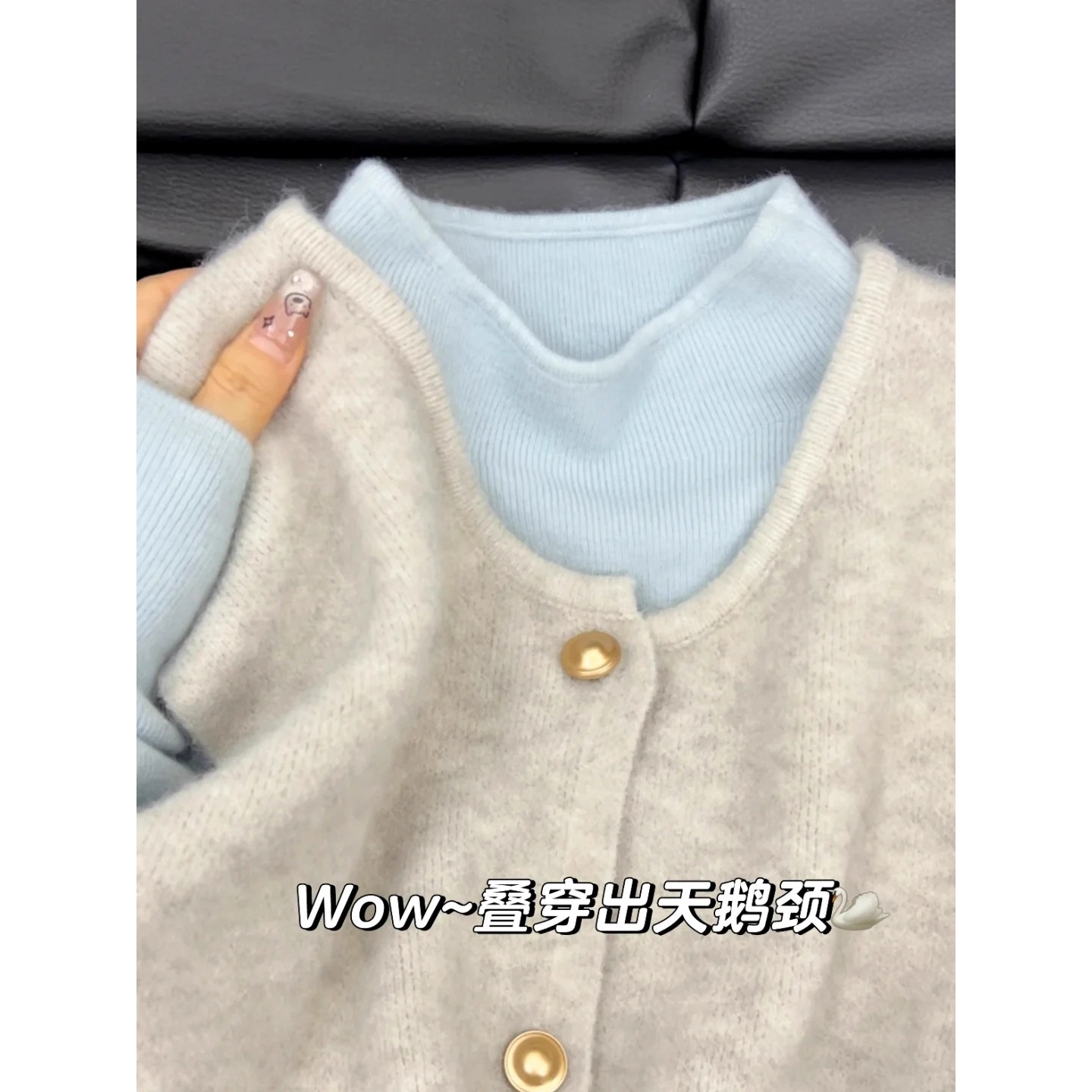 冬季大码宽松圆领马甲针织开衫女简约时尚修身显瘦针织毛衣女外穿