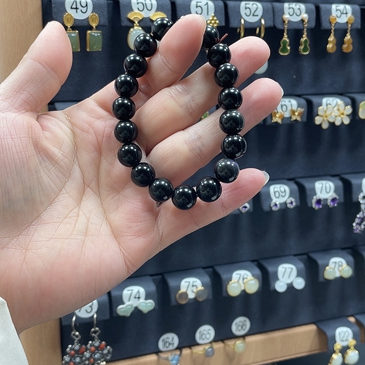 黑曜岩未镶嵌手链