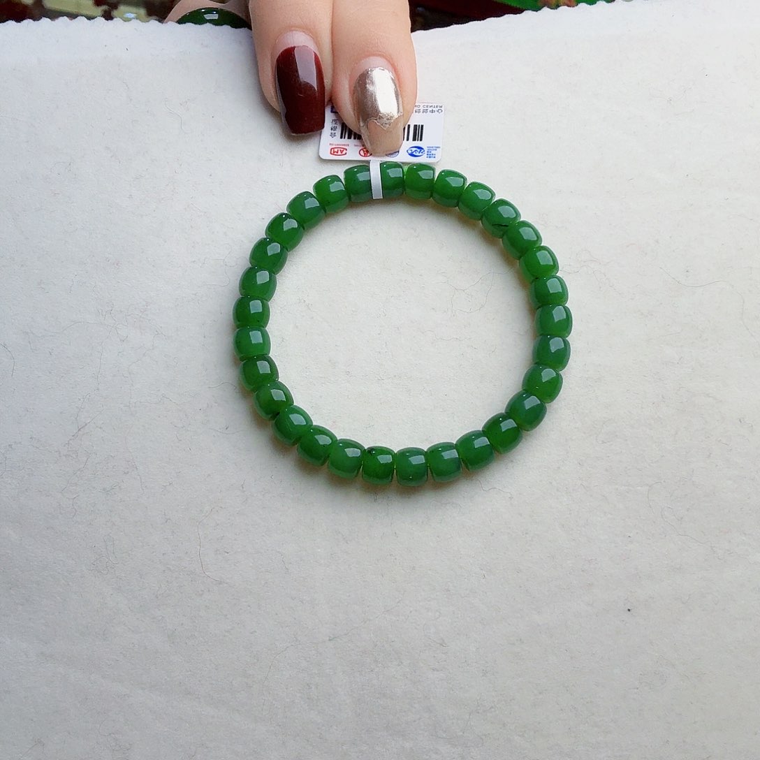 和田玉（碧玉）手链未镶嵌