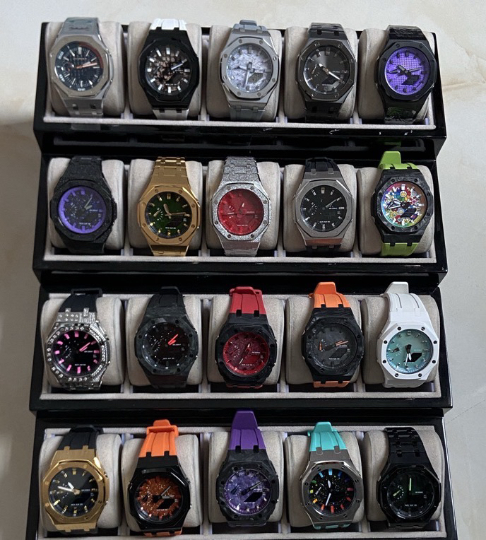 农家橡树风格手表DIY款ga2100运动防水  Hand-Refittfd Watch